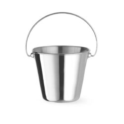 Gălețică de servire cu mâner, din inox, Ø 130 mm, pentru cartofi prăjiți și gustări.