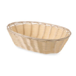 Coș oval pentru pâine, din poliratan, 225x130x55 mm.