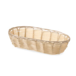Coș oval pentru pâine, din poliratan, 225x110x60 mm.