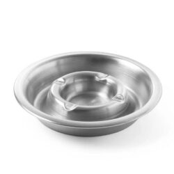 Scrumieră din inox, 140x30 mm, cu compartiment pentru scrum.