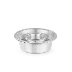 Scrumieră din inox, Ø 140 mm, cu jgheab intern pentru scrum.