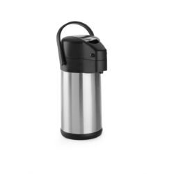 Termos Air Pot cu pompă - 3 L | Hendi 445877 Termosul Air Pot cu pompă - 3 L | Hendi 445877 este soluția ideală pentru păstrarea și servirea băuturilor calde sau reci în cantine, bufete, catering, conferințe sau alte evenimente.