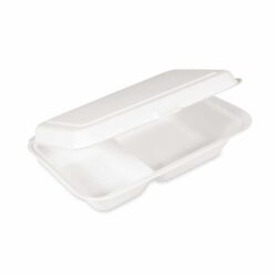 Caserolă meniu din trestie de zahăr cu 2 compartimente 250 x 162 x 63 mm [50 buc]