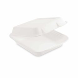 Caserolă meniu din trestie de zahăr fără compartimente 222 x 200 x 67 mm [50 buc]