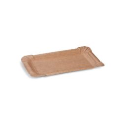 Tavă din hârtie (FSC Mix) rezistentă la grăsime kraft 10 x 16 cm `nr.3` [250 buc]