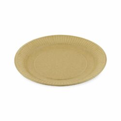 Farfurie din hârtie (FSC Mix) rezistent la grăsime kraft Ø23cm [100 buc]