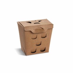 Cutie pentru cartofi prăjiți (PAP FSC Mix) rezistent la grăsime kraft `150 g` [50 buc]