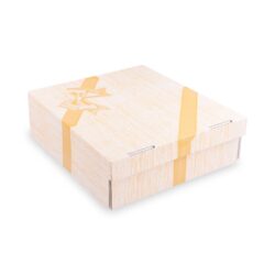 Cutie pentru tort din carton ondulat, imprimeu integral 28 x 28 x 10 cm [100 buc]