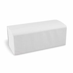 Prosop din hârtie (FSC Mix) pliat ZZ 2 straturi alb 25 x 21 cm [3200 buc]