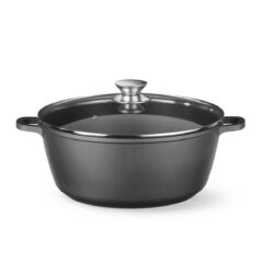 Oală - 7,5 L - 387x310 mm - neagră | Hendi 611036 este o oală universală robustă, destinată gătitului zilnic atât în unitățile HoReCa, cât și în gospodărie.