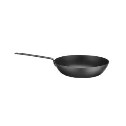 Tigaia wok Ø 304 mm din oțel carbon Hendi 627990 distribuie uniform căldura și este rezistentă la temperaturi ridicate.