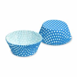 Formă din hârtie pentru copt (PAP) buline alb/albastru Ø50 x 30 mm [40 buc]