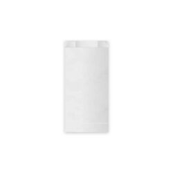 Pungă din hârtie (FSC Mix) cu pliu lateral, albă, 10+5 x 22 cm `0,5kg` [100 buc]