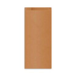 Pungă din hârtie (FSC Mix) cu pliu lateral, maro, 14+7 x 32 cm `2kg` [100 buc]