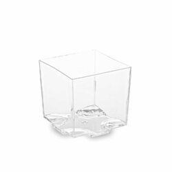 Pahar finger food (PS) dreptunghiular transparent 44 x 44 x 43 mm 65ml [20 buc]