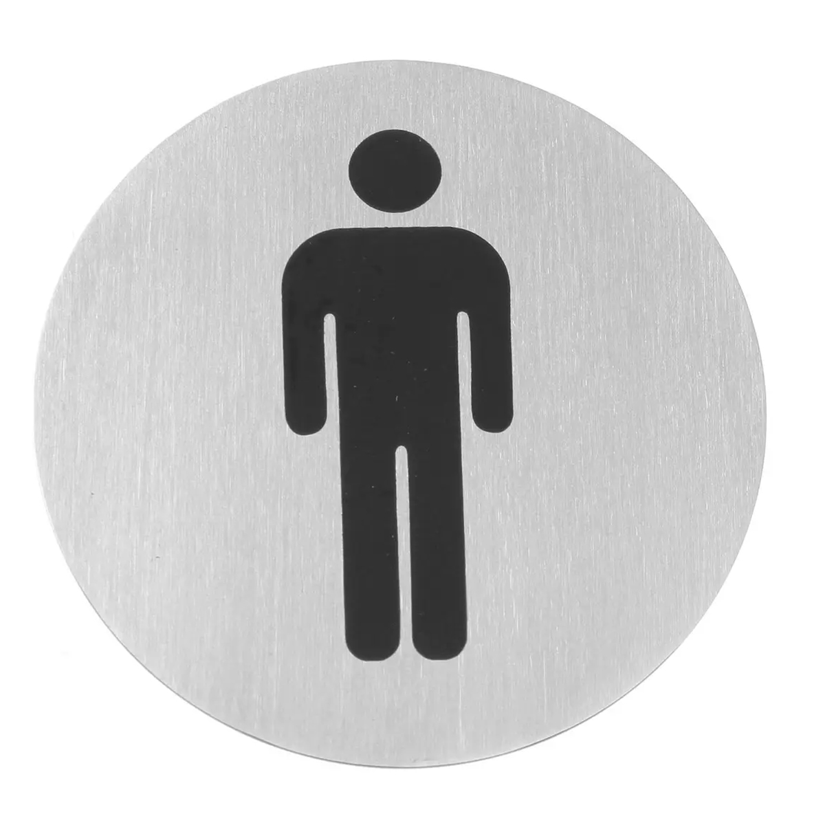 Tăblița pentru ușă – Bărbați | Hendi 663608 din oțel inoxidabil, cu pictogramă minimalistă, pentru hoteluri, restaurante și unități HoReCa.