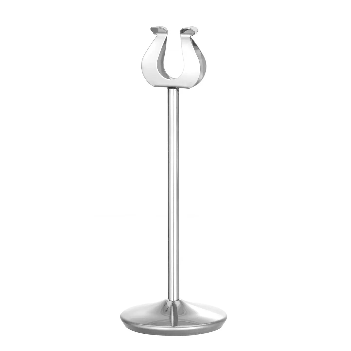 Suportul de meniu Ø 75x200 mm Hendi 665510 este elegant, din inox, destinat prezentării meniurilor sau a numerelor de masă.