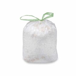 Pungă pentru coș de gunoi (HDPE) cu șnur albă 63 x 73 cm 60L `L` [10 buc]