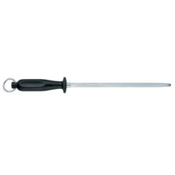 Oțel de ascuțit cuțite - 365 mm - negru | Victorinox 7.8303 este un instrument profesional pentru ascuțirea și menținerea regulată a tăișului cuțitelor de bucătărie. Menține lamele ascuțite pe termen lung, ceea ce crește precizia tăierii și reduce timpul necesar pregătirii ingredientelor.