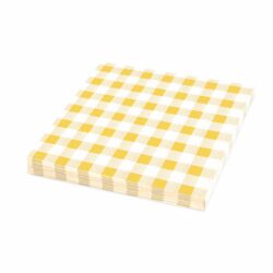 Șervet 1 strat carouri galben 33 x 33 cm [100 buc]