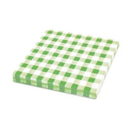 Șervet 1 strat carouri verde 33 x 33 cm [100 buc]