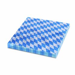 Șervet 1 strat model bavarez albastru 33 x 33 cm [100 buc]