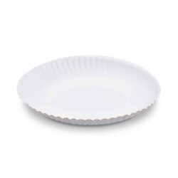 Farfurie din hârtie (FSC Mix) adâncă albă Ø22cm [50 buc]