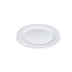 Farfurie din hârtie albă Ø15cm RECY [100 buc]