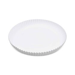 Farfurie din hârtie adâncă albă Ø26cm RECY [50 buc]