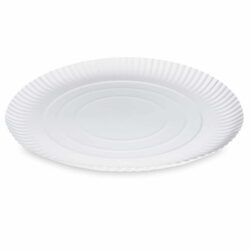 Farfurie din hârtie adâncă albă Ø34cm RECY [50 buc]