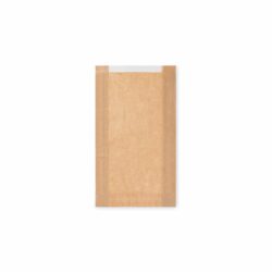 Pungă din hârtie cu fereastră 13cm 18+6 x 32 cm [1000 buc]