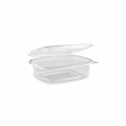 Bol (PP) cu capac, oval, transparent, 375ml [50 buc]