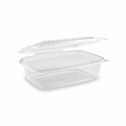 Bol (PP) cu capac, oval, transparent, 750ml [50 buc]