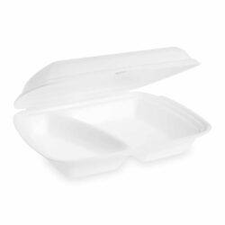 Cutie meniu (XPS) cu 2 compartimente albă 241 x 207 x 69 mm [125 buc]
