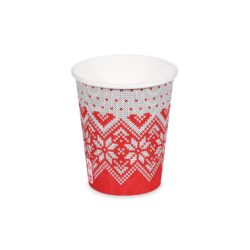 Pahar din hârtie Sezonul de iarnă Ø80mm 280ml `M: 0,2L/8oz` [50 buc]