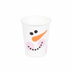 Pahar din hârtie Omul de zăpadă Ø80mm 280ml `M: 0,2L/8oz` [50 buc]