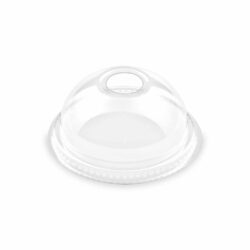 Capac bombat (PET) cu orificiu, transparent Ø78mm [50 buc]