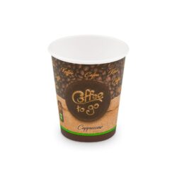 Pahar din hârtie "Coffee to go" Ø80mm 280ml `M: 0,2L/8oz` [50 buc]