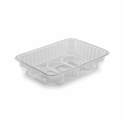 Tăviță (PP) dreptunghiulară transparentă 186 x 133 mm 500ml