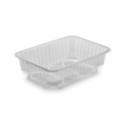 Tăviță (PP) dreptunghiulară transparentă 186 x 133 mm 750ml