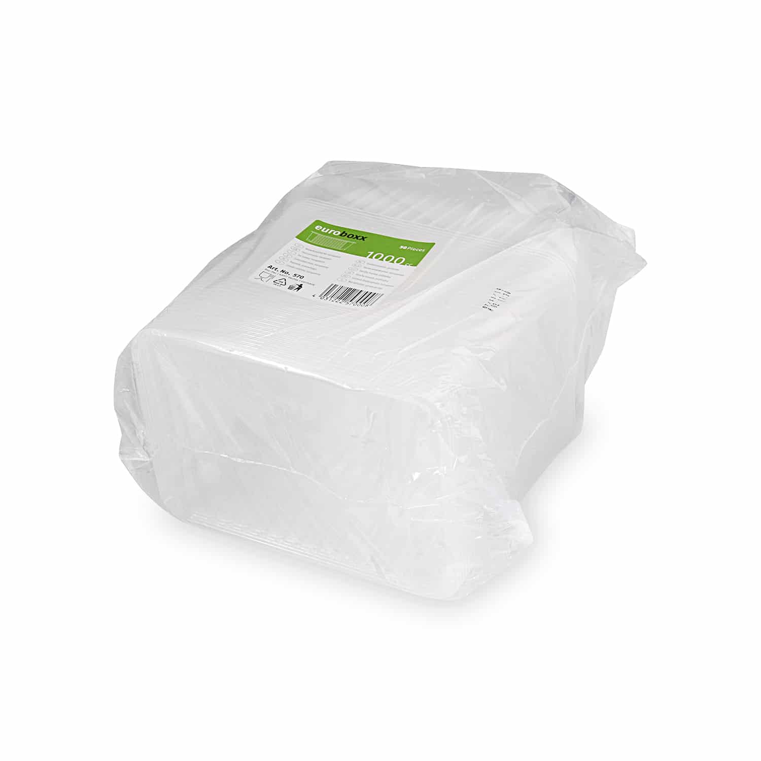 Tăviță (PP) dreptunghiulară transparentă 186 x 133 mm 1000ml