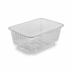 Tăviță (PP) dreptunghiulară transparentă 186 x 133 mm 1200ml