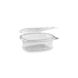 Caserolă (rPET) cu capac ovală transparentă 250ml