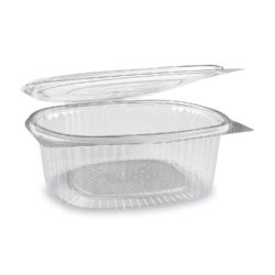 Caserolă (rPET) cu capac ovală transparentă 1500ml