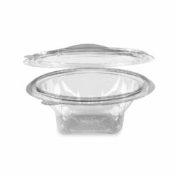 Caserolă (rPET) cu capac rotundă transparentă 375ml