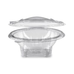 Caserolă (rPET) cu capac rotundă transparentă 600ml