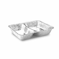 Caserolă meniu (ALU) cu 2 compartimente 227 x 177 x 39 mm 1020ml [100 buc]