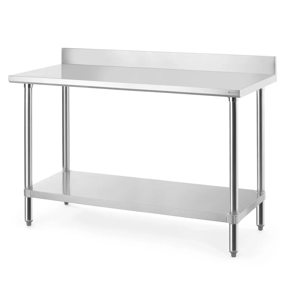 Masă de lucru cu margine posterioară - 1400x600 mm - Budget Line | Hendi 817582 este o masă robustă, soluție practică pentru unități HoReCa.