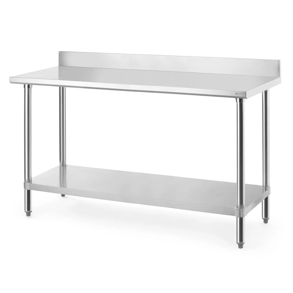 Masă de lucru cu margine posterioară - 1600x600 mm - Budget Line | Hendi 817599 este o masă robustă, soluție practică pentru unități HoReCa.
