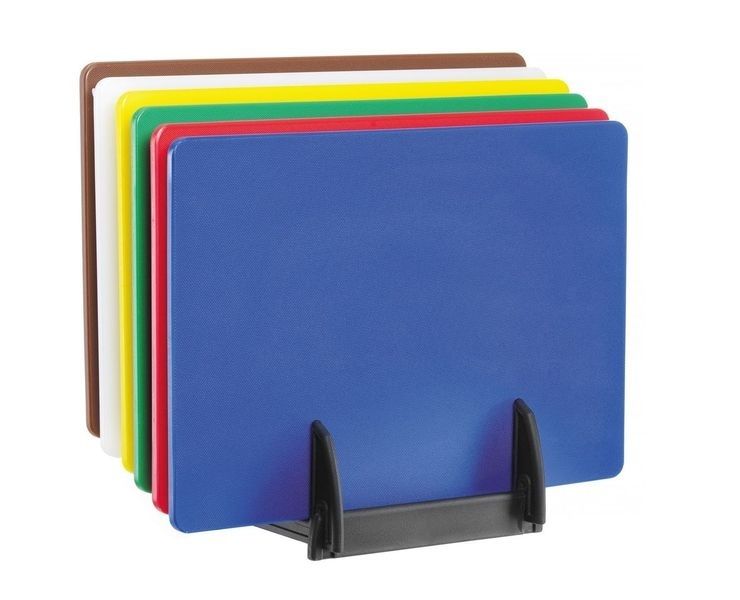 Set 6 buc plăci de tăiat pe ambele fețe, cu suport | Hendi 825686 se va potrivi în orice bucătărie profesională sau acasă.